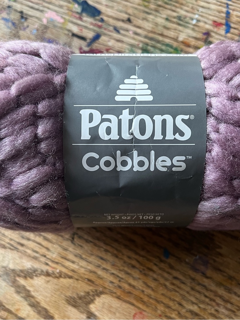 Patons Cobbles Chunky Yarn in color Frosted Plum